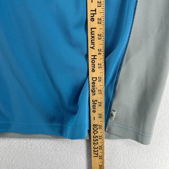 ALO Shirt Mens 2XL Cool Fit Performance Short Sleeve Colorblock Jersey Blue - Picture 14 of 15
